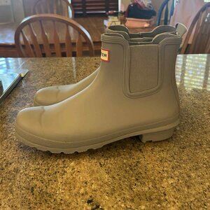 New Hunter Chelsea Rain Boot for Women, Size 11 - Gray